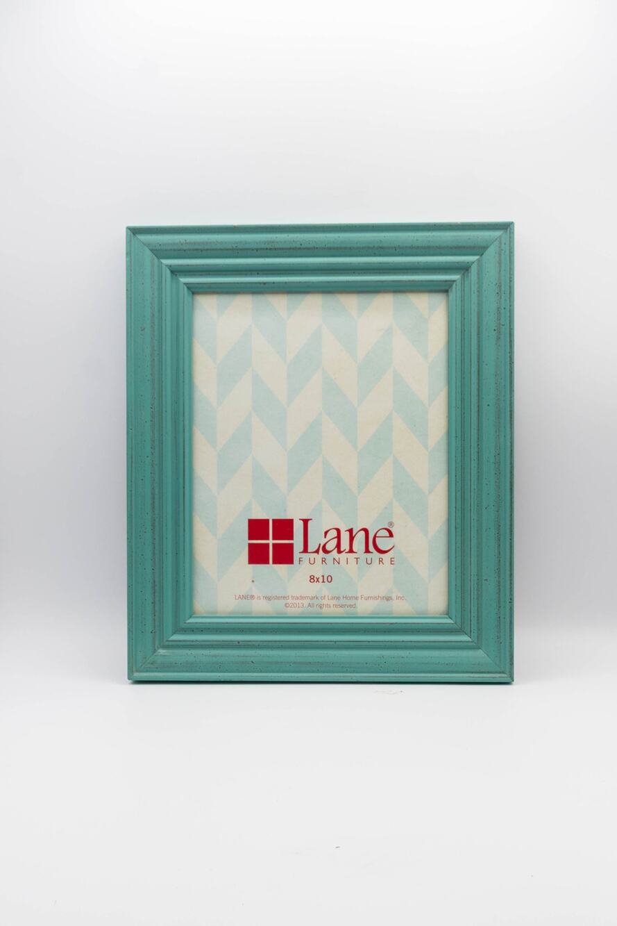 LANE Furniture Turquoise Distressed Wood Photo Picture Frame 8x10 Cottage Boho